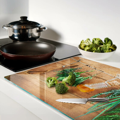 Tagliere in vetro con motivo 