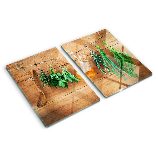 Tagliere in vetro con motivo 