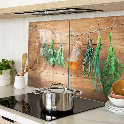 Tagliere in vetro Erbe in cucina