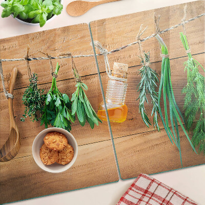Tagliere in vetro Erbe in cucina