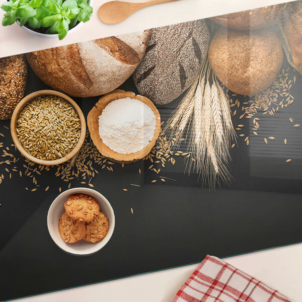 Tagliere in vetro temperato per pane e cereali