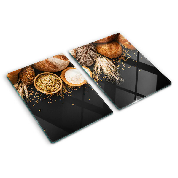Tagliere in vetro temperato per pane e cereali