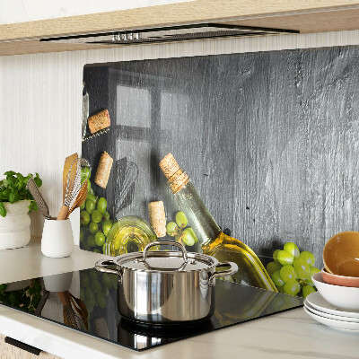 Tagliere in vetro temperato con stampa a tema vino e uva