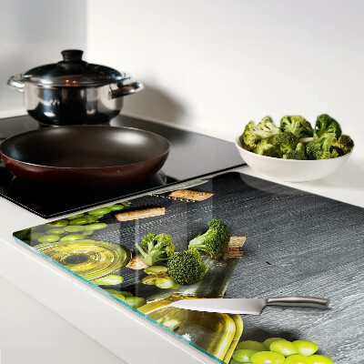 Tagliere in vetro temperato con stampa a tema vino e uva