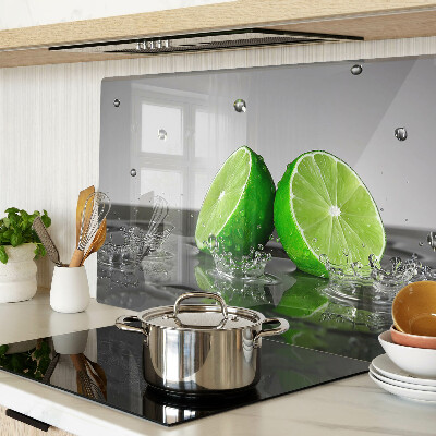 Tagliere in vetro temperato con motivo limoni immersi nell'acqua