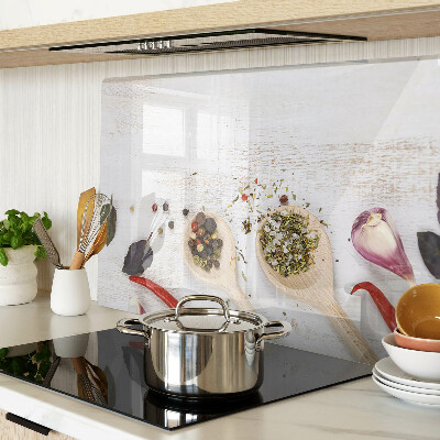 Tagliere in vetro temperato con motivo spezie ed erbe