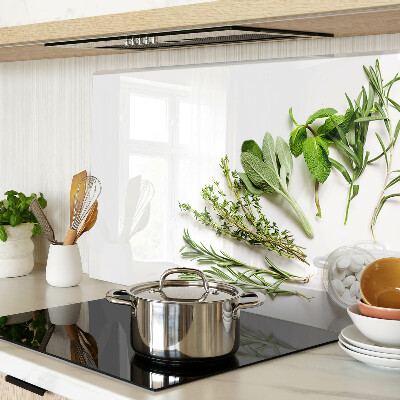 Tagliere in vetro con stampa a tema erbe da cucina