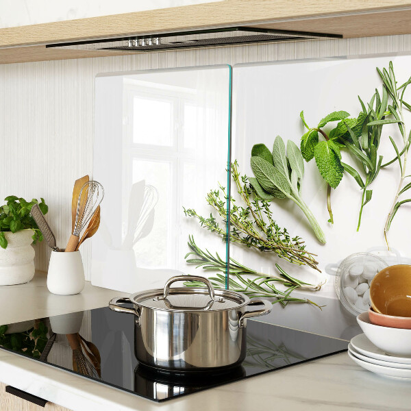 Tagliere in vetro con stampa a tema erbe da cucina