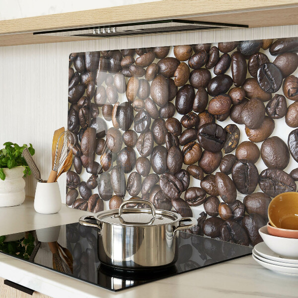 Tagliere in vetro temperato con motivo di chicchi di caffè