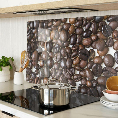 Tagliere in vetro temperato con motivo di chicchi di caffè