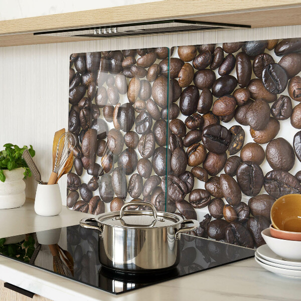 Tagliere in vetro temperato con motivo di chicchi di caffè