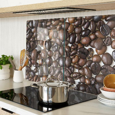 Tagliere in vetro temperato con motivo di chicchi di caffè