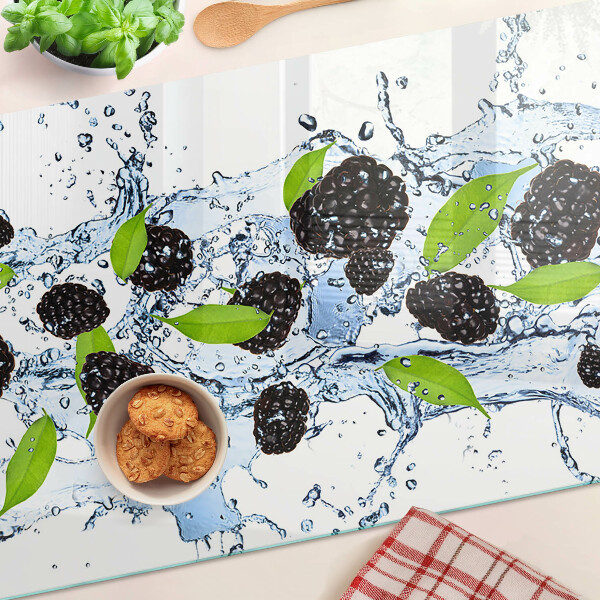 Tagliere in vetro con stampa motivo frutta immersa nell'acqua