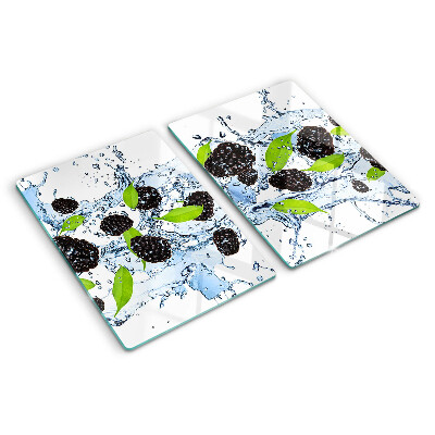 Tagliere in vetro con stampa motivo frutta immersa nell'acqua