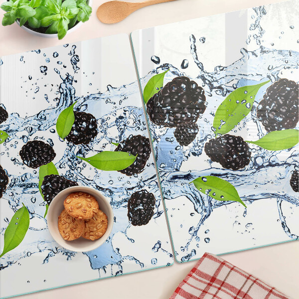 Tagliere in vetro con stampa motivo frutta immersa nell'acqua