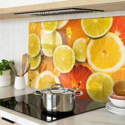 Tagliere in vetro con motivo di agrumi