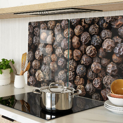 Tagliere in vetro temperato con motivo a grani di pepe