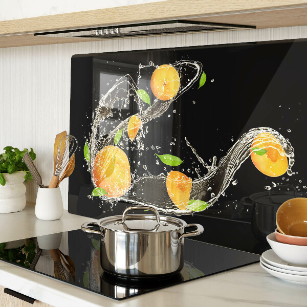 Tagliere in vetro con motivo agrumi immersi in acqua