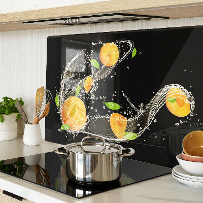 Tagliere in vetro con motivo agrumi immersi in acqua