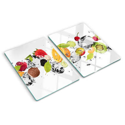 Tagliere in vetro temperato Frutta con ghiaccio