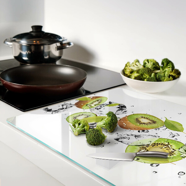 Tagliere in vetro temperato con decorazione 