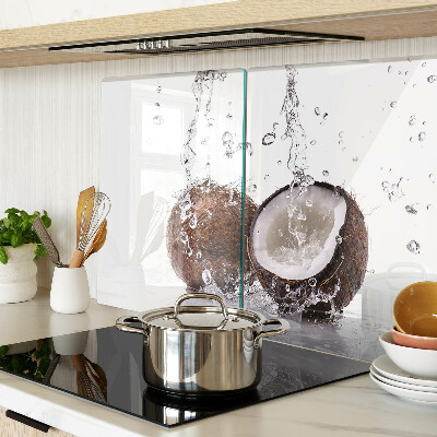 Tagliere in vetro temperato con motivo cocco immerso nell'acqua