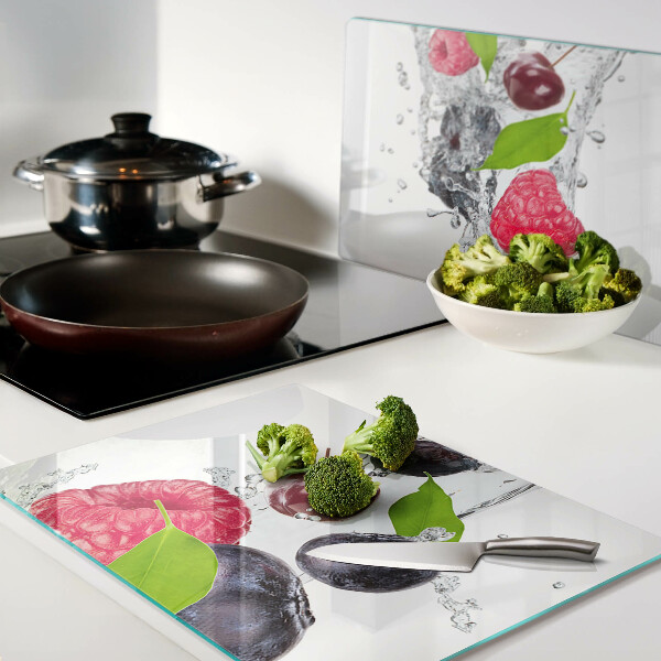 Tagliere in vetro temperato con motivo 