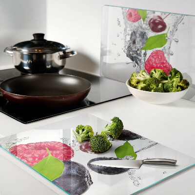 Tagliere in vetro temperato con motivo 