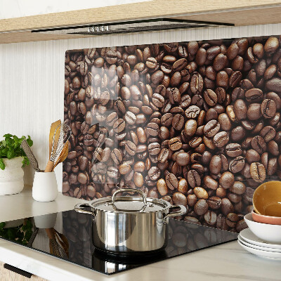 Tagliere in vetro temperato con motivo a chicchi di caffè