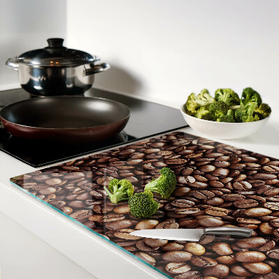 Tagliere in vetro temperato con motivo a chicchi di caffè