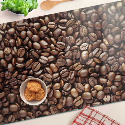 Tagliere in vetro temperato con motivo a chicchi di caffè