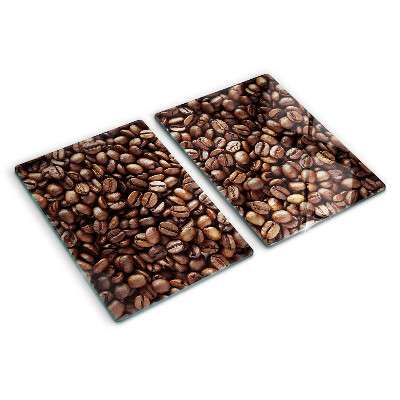 Tagliere in vetro temperato con motivo a chicchi di caffè