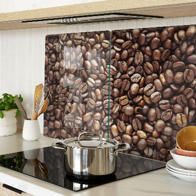 Tagliere in vetro temperato con motivo a chicchi di caffè