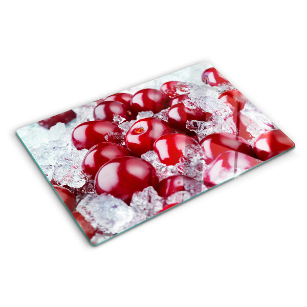 Tagliere in vetro temperato Uva rossa sul ghiaccio