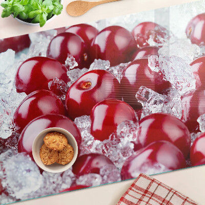 Tagliere in vetro temperato Uva rossa sul ghiaccio