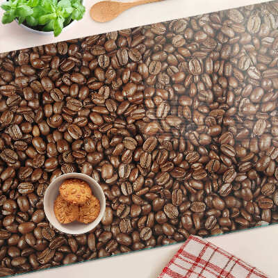 Tagliere in vetro temperato con decorazione a chicchi di caffè