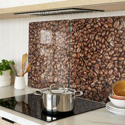 Tagliere in vetro temperato con decorazione a chicchi di caffè