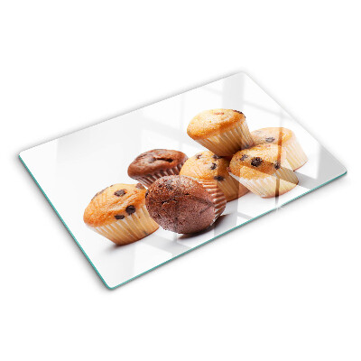 Tagliere in vetro temperato Muffin al cioccolato e vaniglia