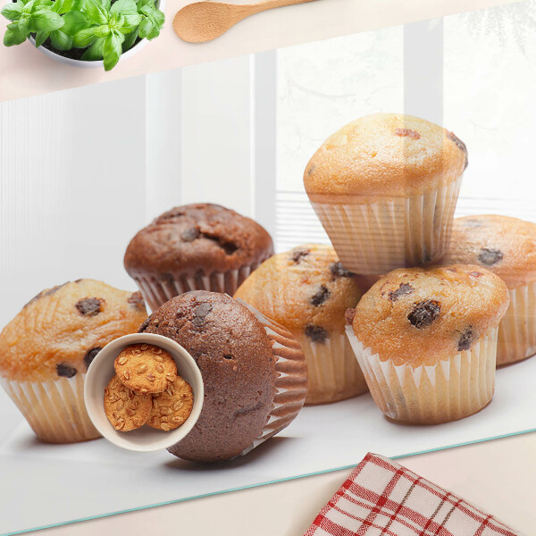 Tagliere in vetro temperato Muffin al cioccolato e vaniglia