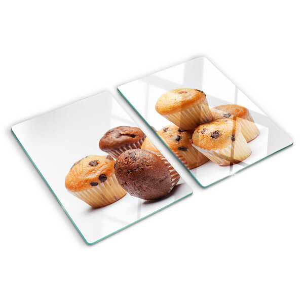 Tagliere in vetro temperato Muffin al cioccolato e vaniglia
