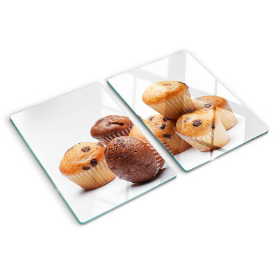 Tagliere in vetro temperato Muffin al cioccolato e vaniglia