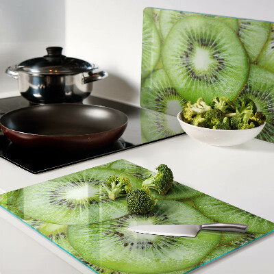 Tagliere in vetro temperato con stampa di kiwi a fette