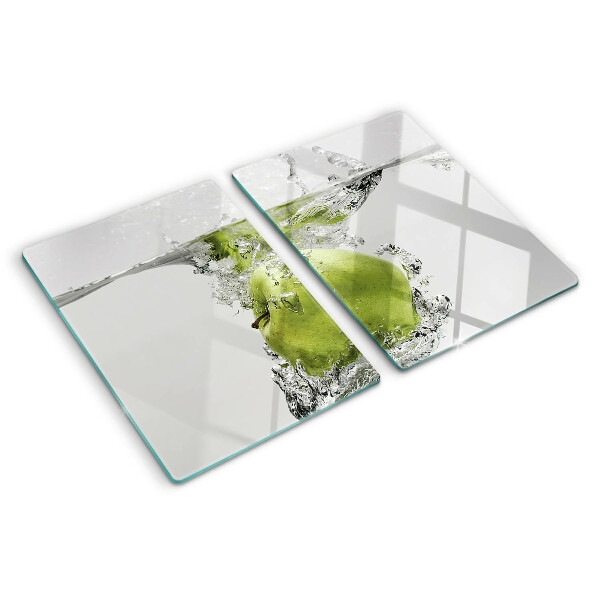 Tagliere in vetro temperato Mela verde in acqua