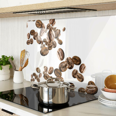 Tagliere in vetro con decorazione a chicchi di caffè