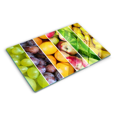 Tagliere in vetro temperato Frutta nei colori dell'arcobaleno