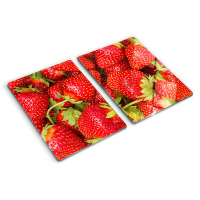 Tagliere in vetro temperato Fragole sullo sfondo