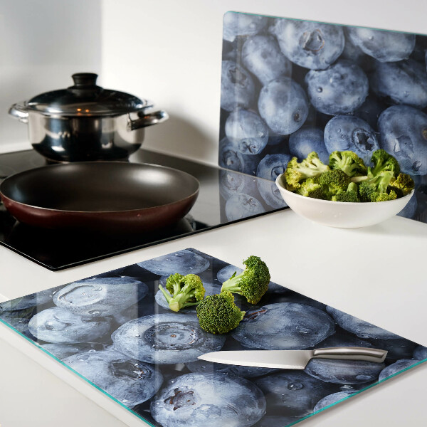 Tagliere in vetro con motivo frutti di bosco