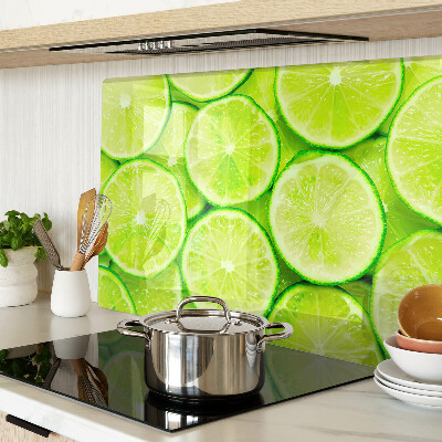 Tagliere in vetro temperato con decorazione a fette di lime