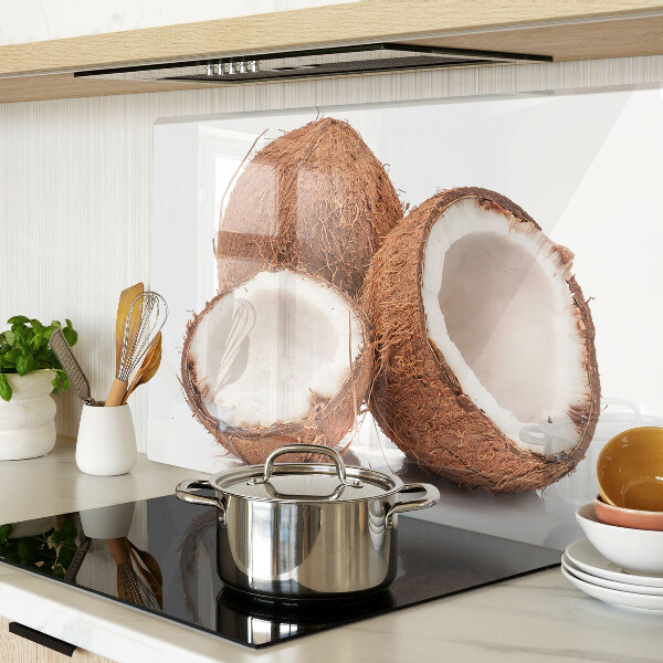 Tagliere in vetro temperato con motivo a noci di cocco