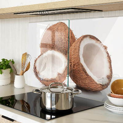 Tagliere in vetro temperato con motivo a noci di cocco